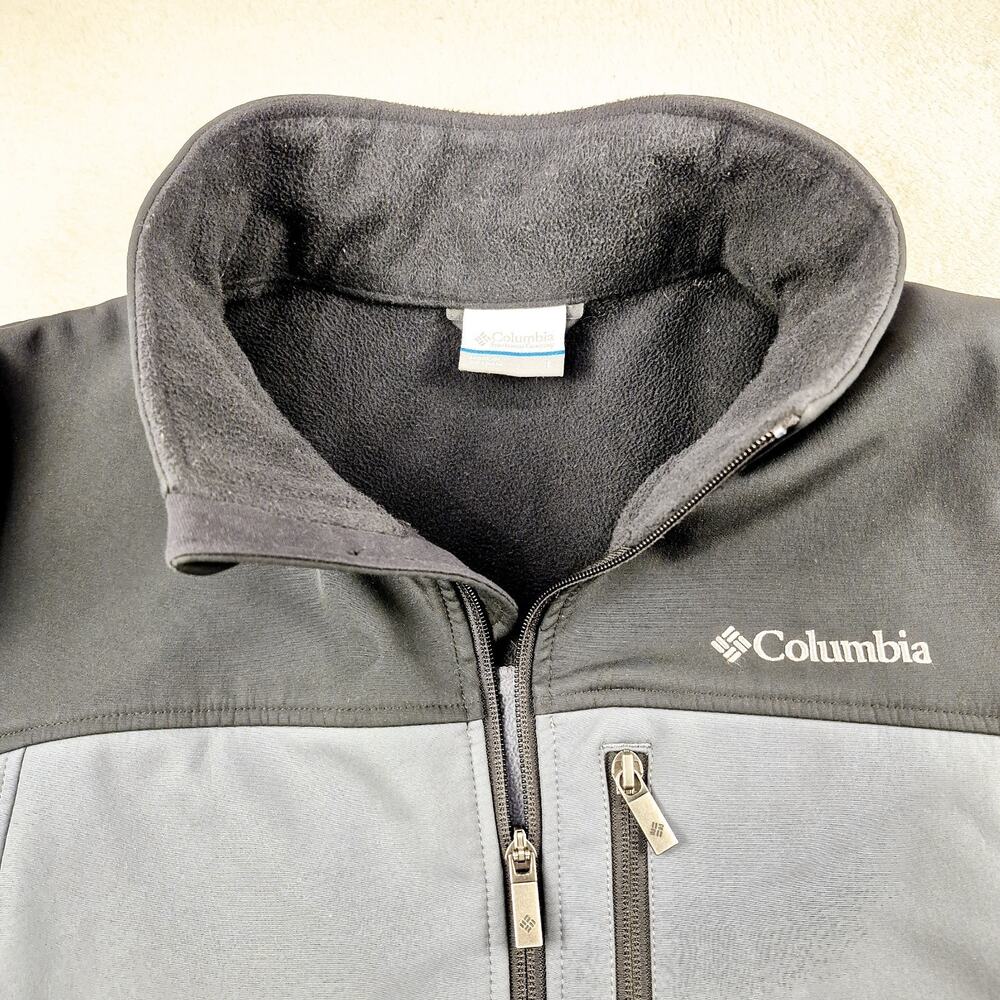 Columbia Men's Cruiser Valley Softshell Jacket Size Large Fleece-lined Defects - Picture 10 of 12